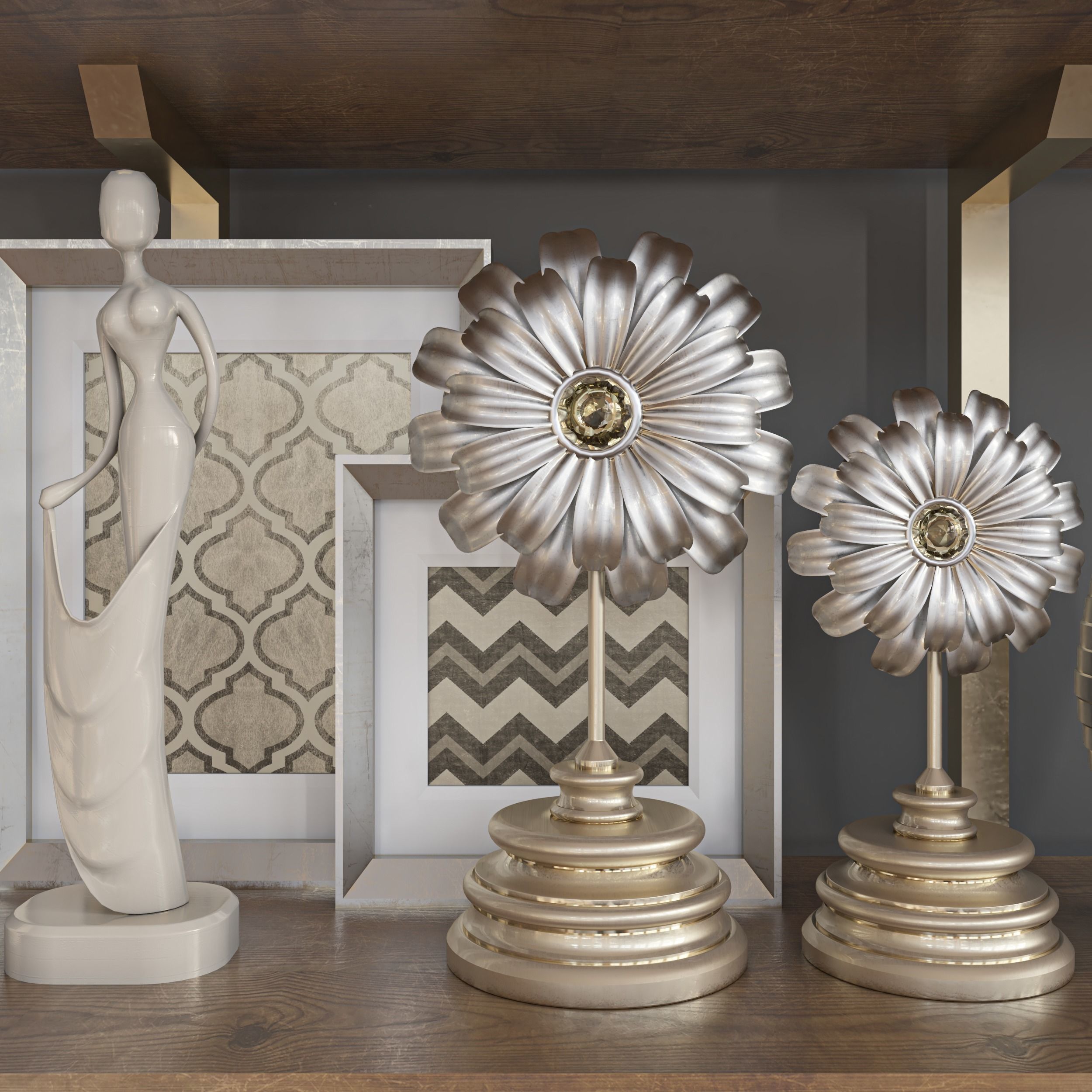 decorative set 62 Low-poly 3D model_2