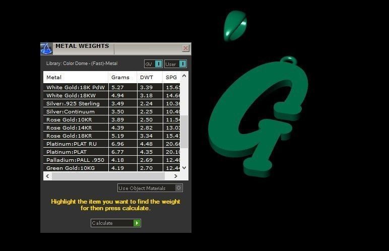 Model 984 G Bone Initial Letter Alphabet Pendant 3D print model_10