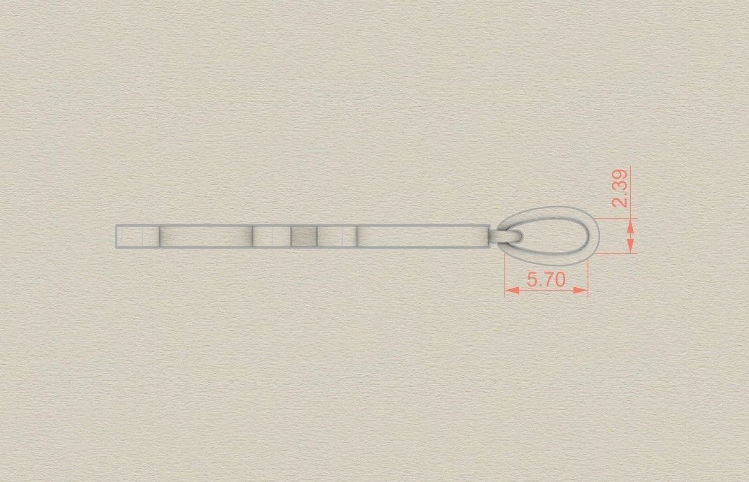 Model 984 G Bone Initial Letter Alphabet Pendant 3D print model_7