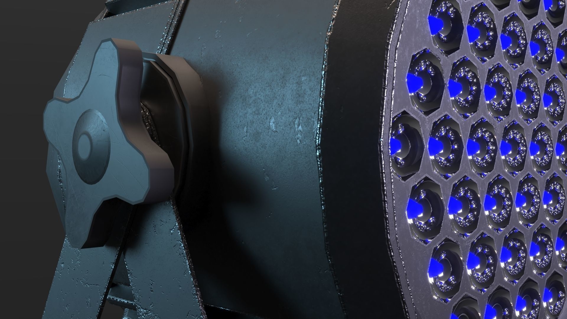 LED PAR Low-poly 3D model_9