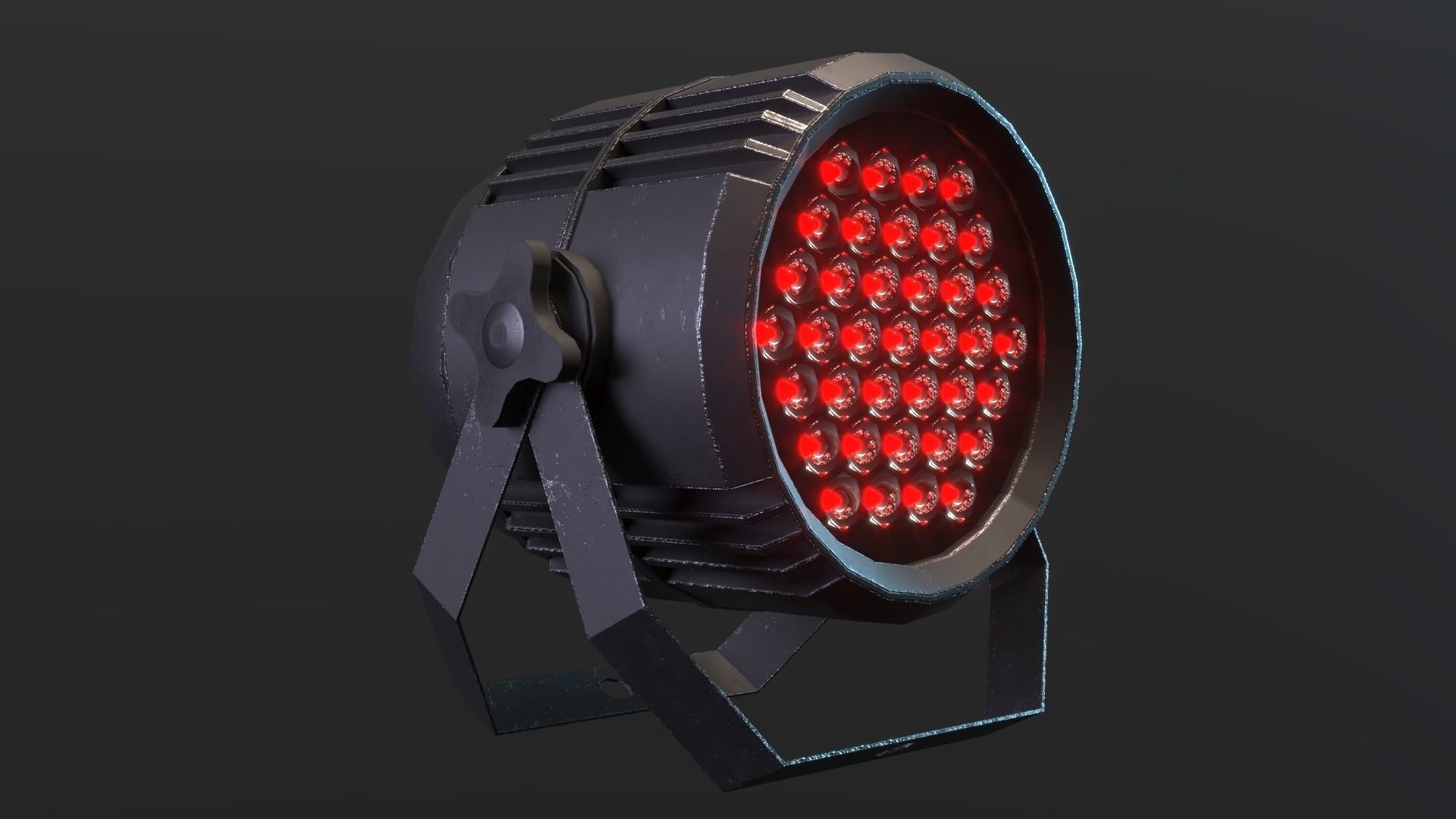 LED PAR Low-poly 3D model_1
