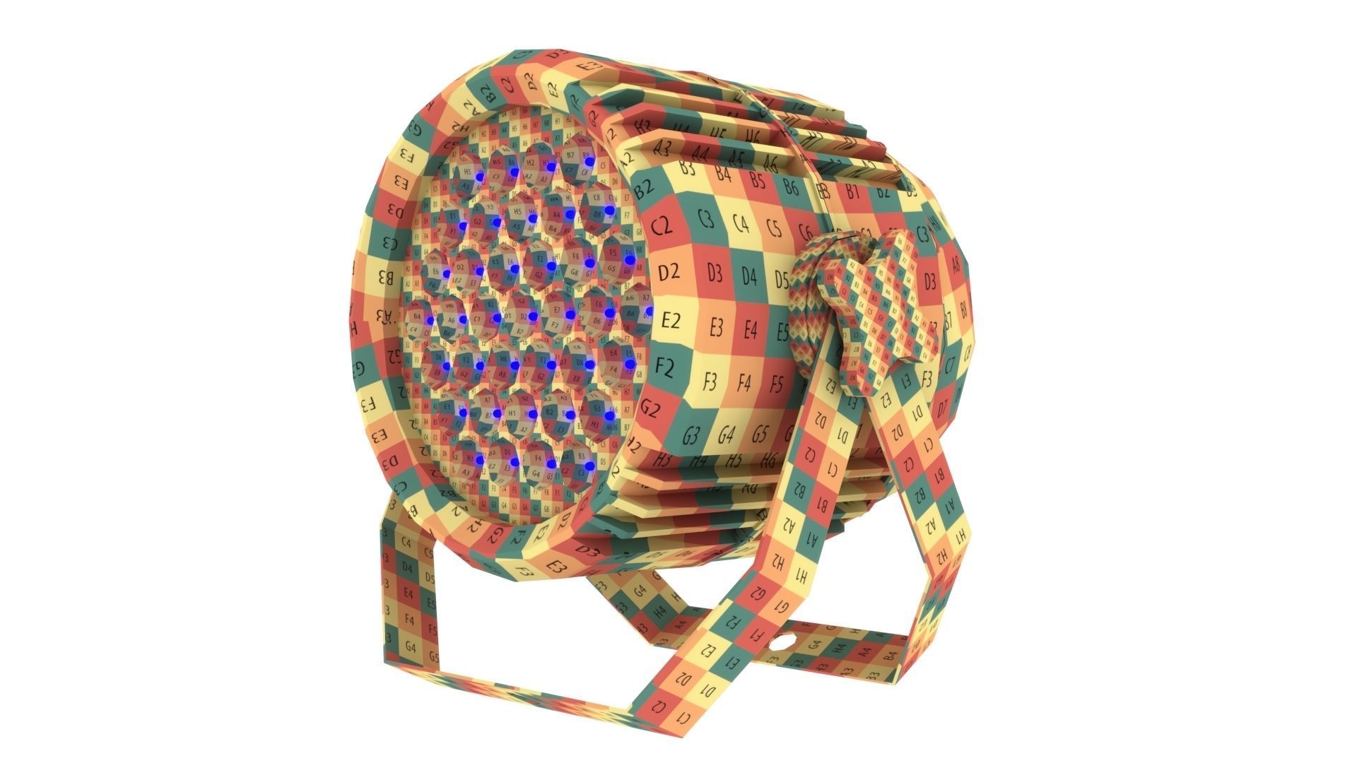 LED PAR Low-poly 3D model_10