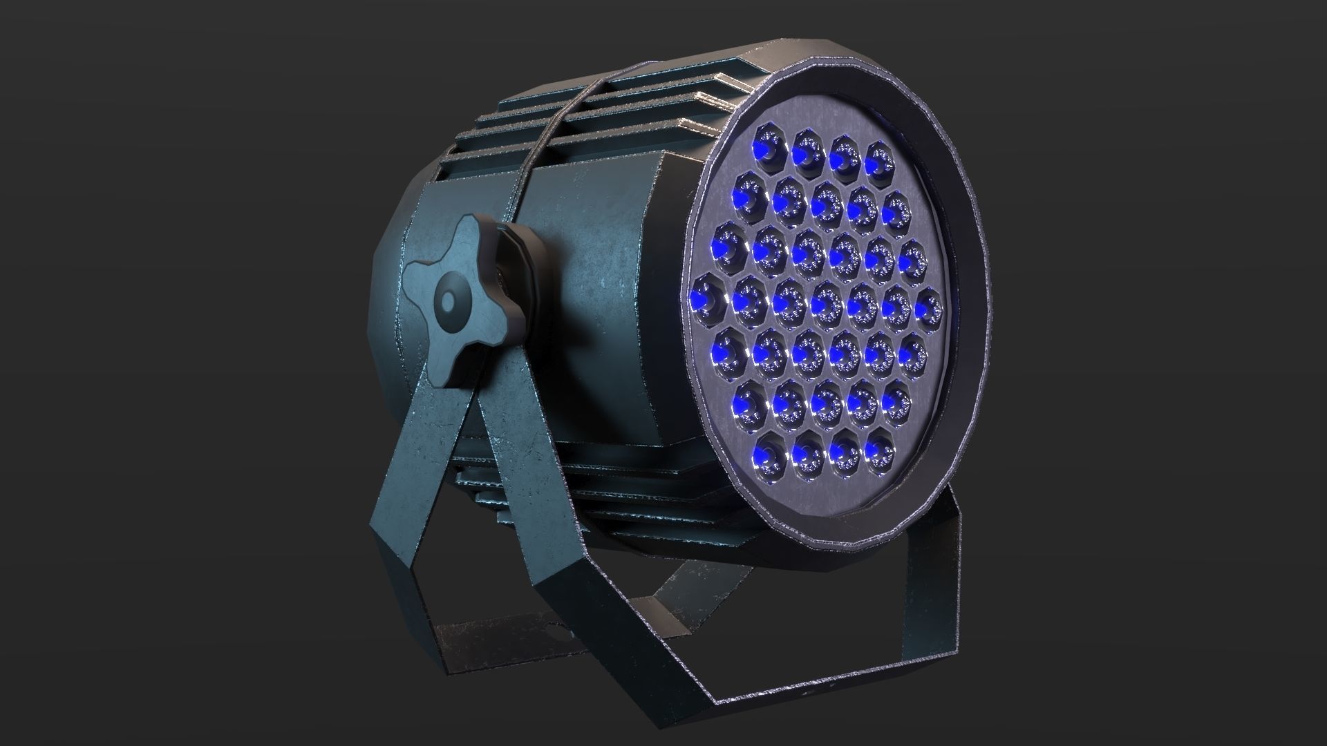LED PAR Low-poly 3D model_4