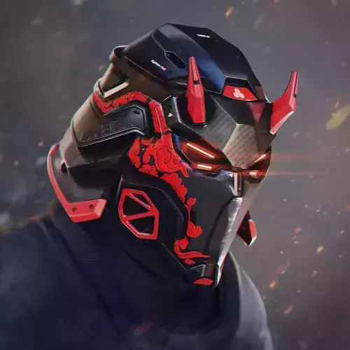 Cyber Samurai - cosplay helmet - DIGITAL FILE FOR 3D-PRINTING 3D print model