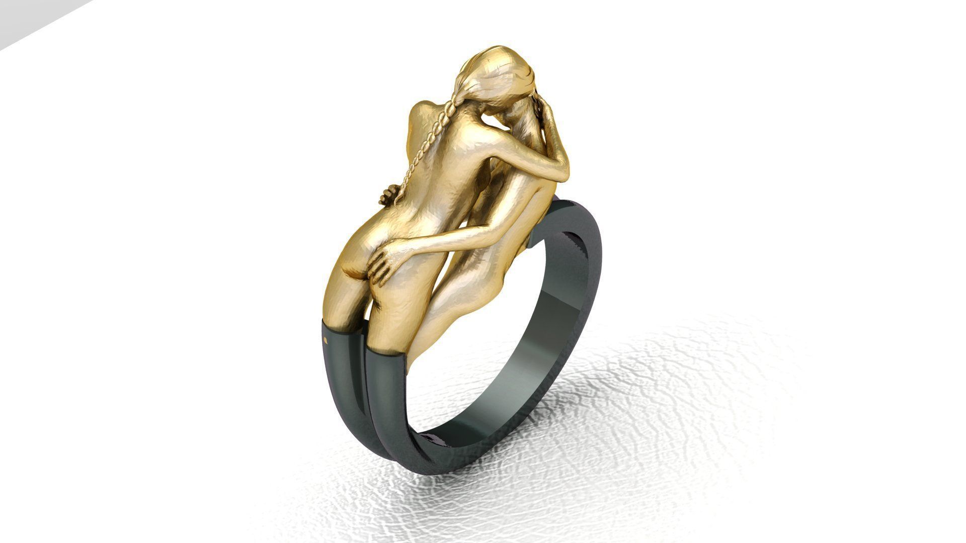 Love Ring 3D print model_3
