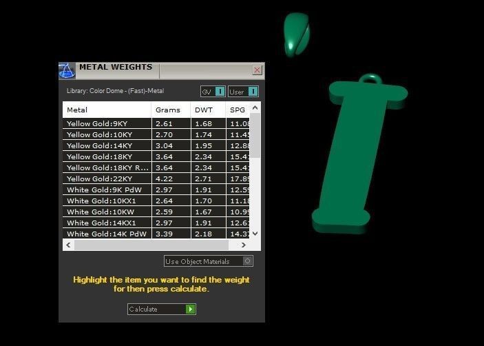 Model 986 I Bone Initial Letter Alphabet Pendant 3D print model_10