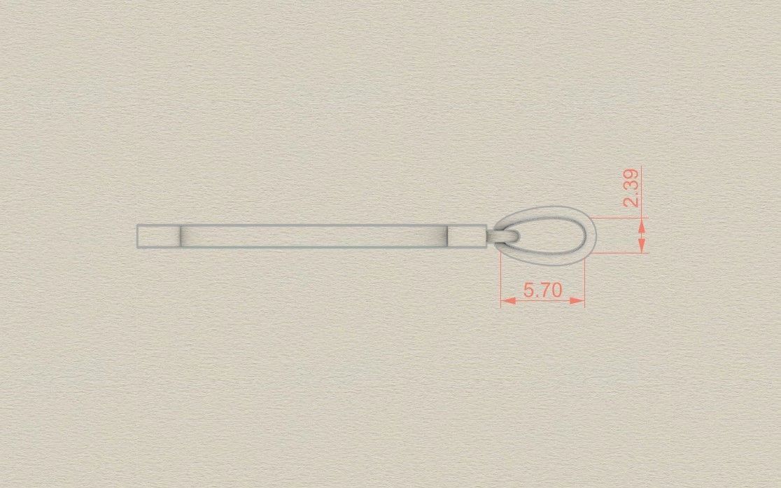 Model 986 I Bone Initial Letter Alphabet Pendant 3D print model_7