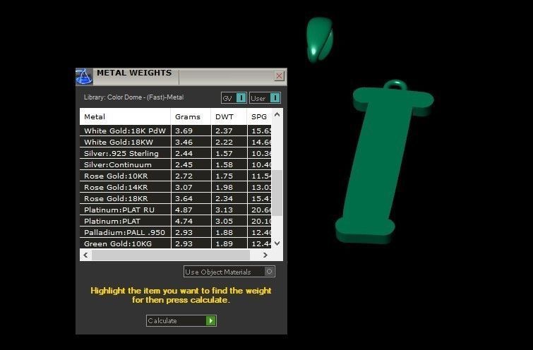 Model 986 I Bone Initial Letter Alphabet Pendant 3D print model_11