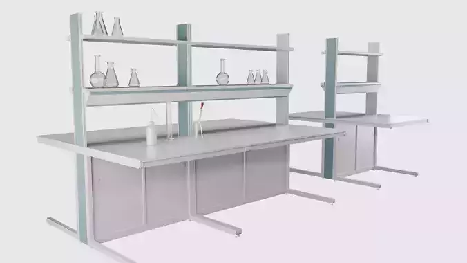 Laboratory Table Bench 3D model