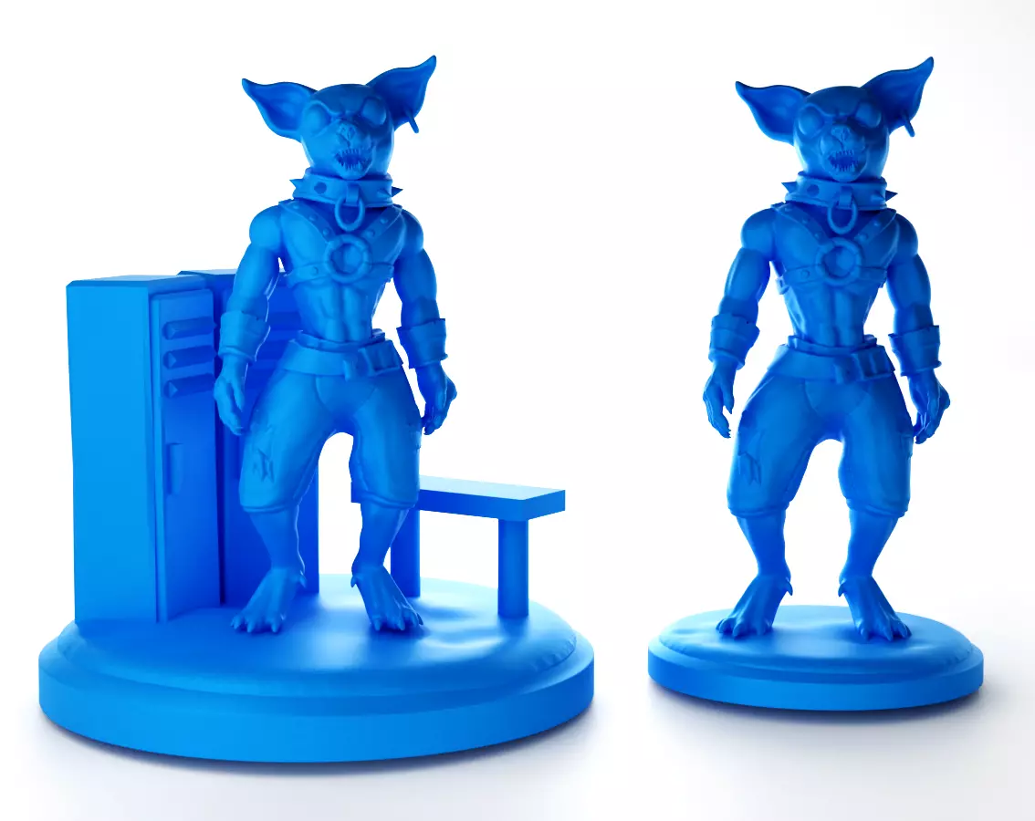 GACHI CHIHUA BARBARIAN DND PATHFINDER 3D print model_0