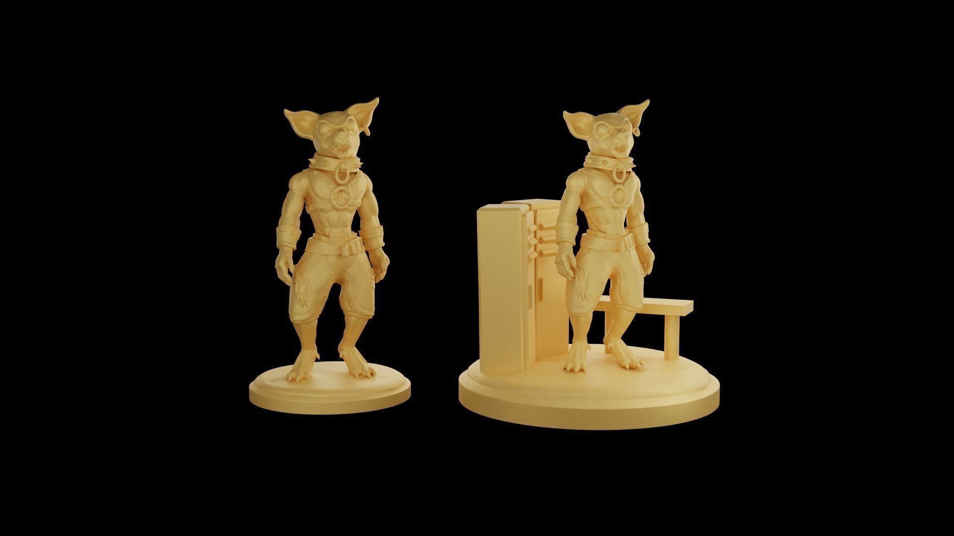 GACHI CHIHUA BARBARIAN DND PATHFINDER 3D print model_1