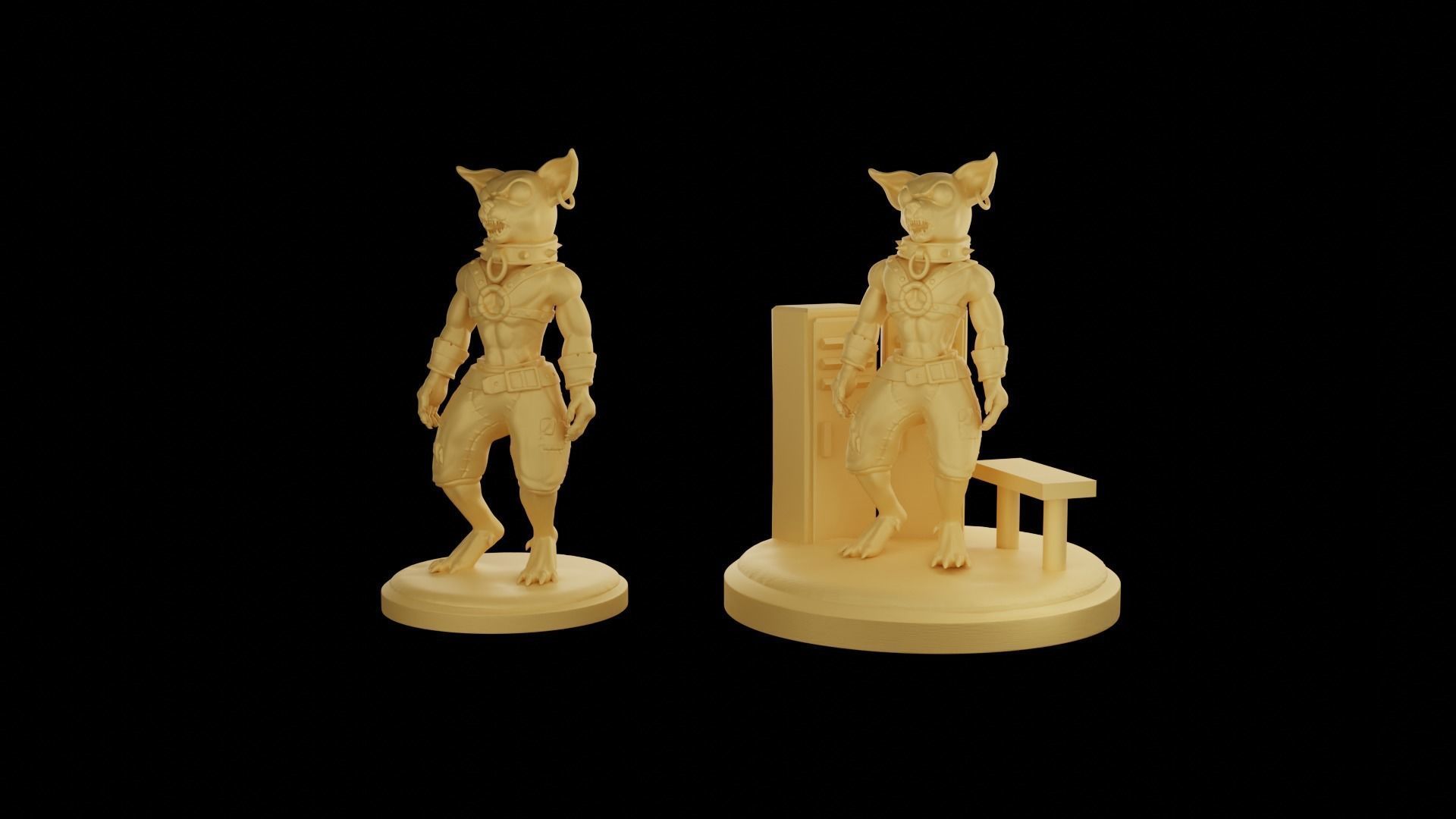 GACHI CHIHUA BARBARIAN DND PATHFINDER 3D print model_2