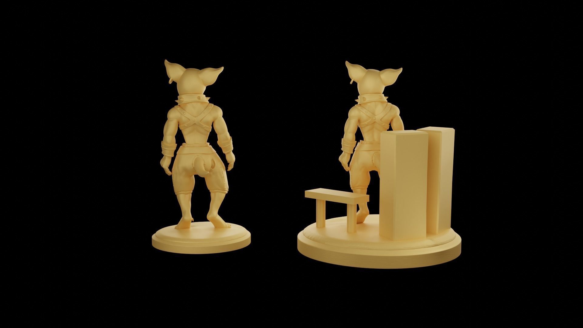 GACHI CHIHUA BARBARIAN DND PATHFINDER 3D print model_4