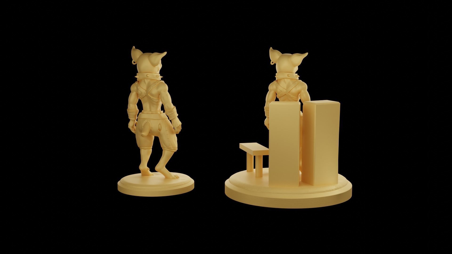GACHI CHIHUA BARBARIAN DND PATHFINDER 3D print model_5