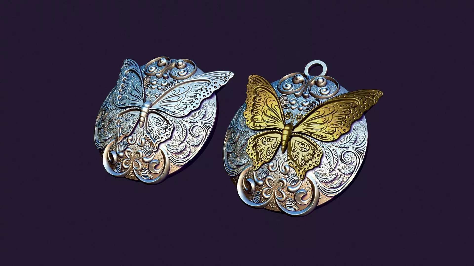 BUTTERFLY MEDALLION 3D print model_0