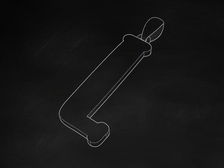 Model 989 L Bone Initial Letter Alphabet Pendant 3D print model_9