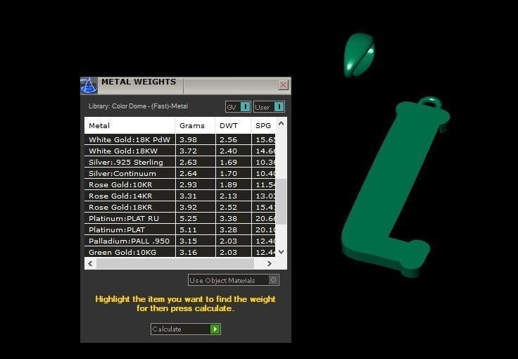 Model 989 L Bone Initial Letter Alphabet Pendant 3D print model_11