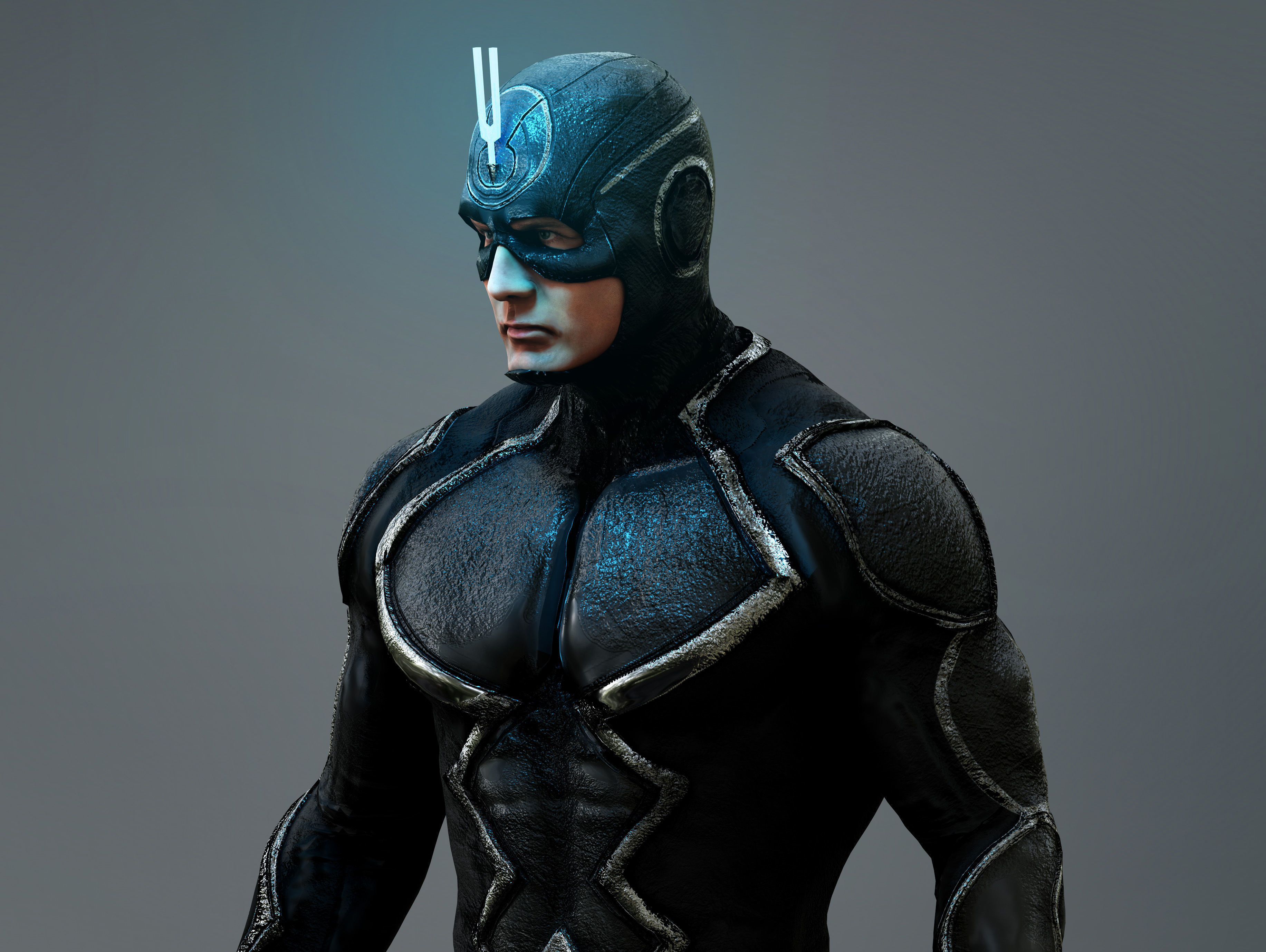 Black Bolt Low-poly 3D model_7