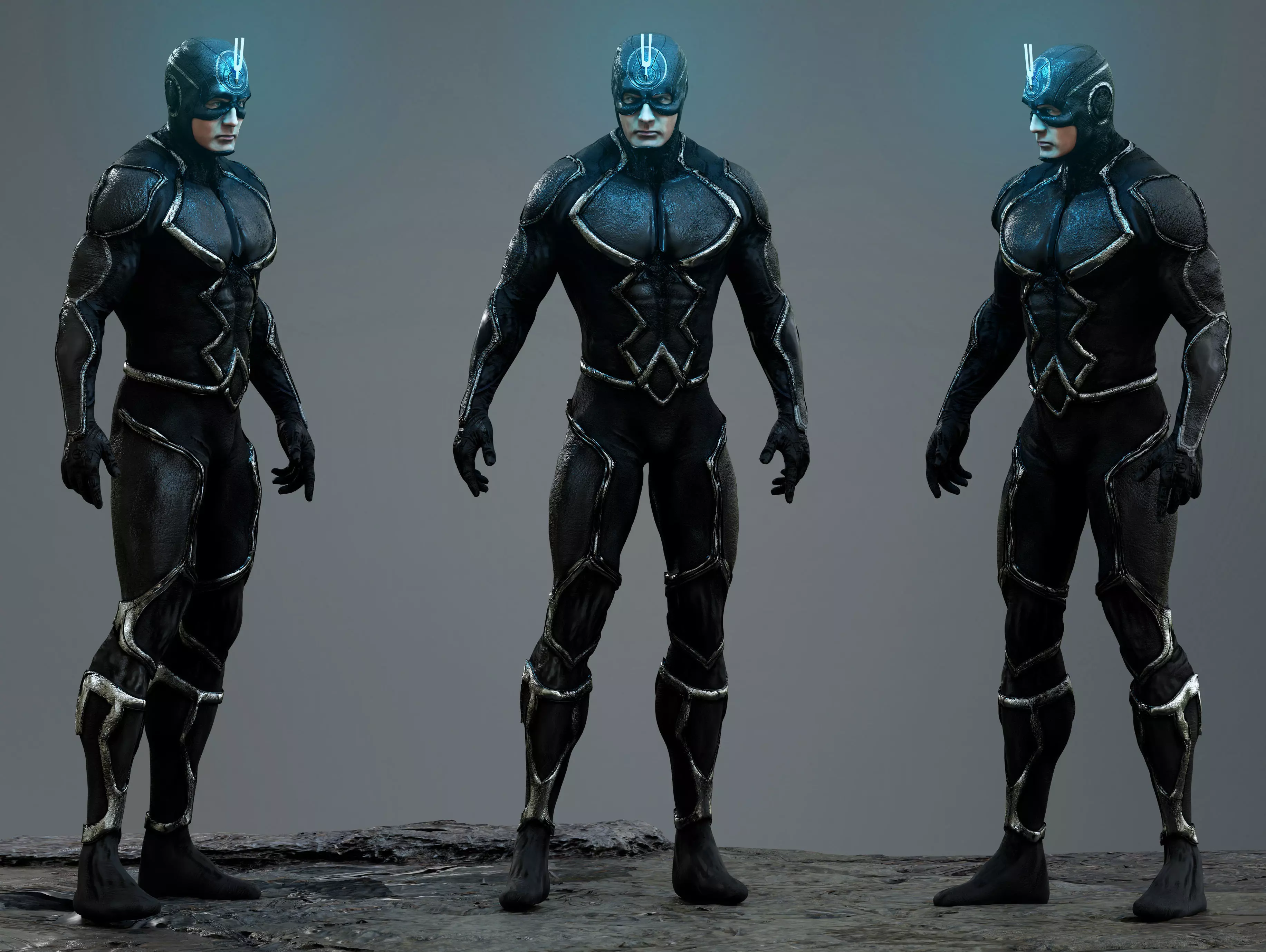 Black Bolt Low-poly 3D model_0