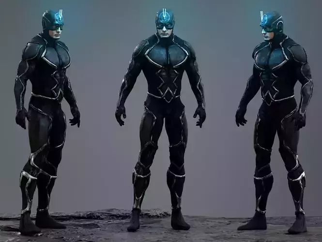 Black Bolt Low-poly 3D model