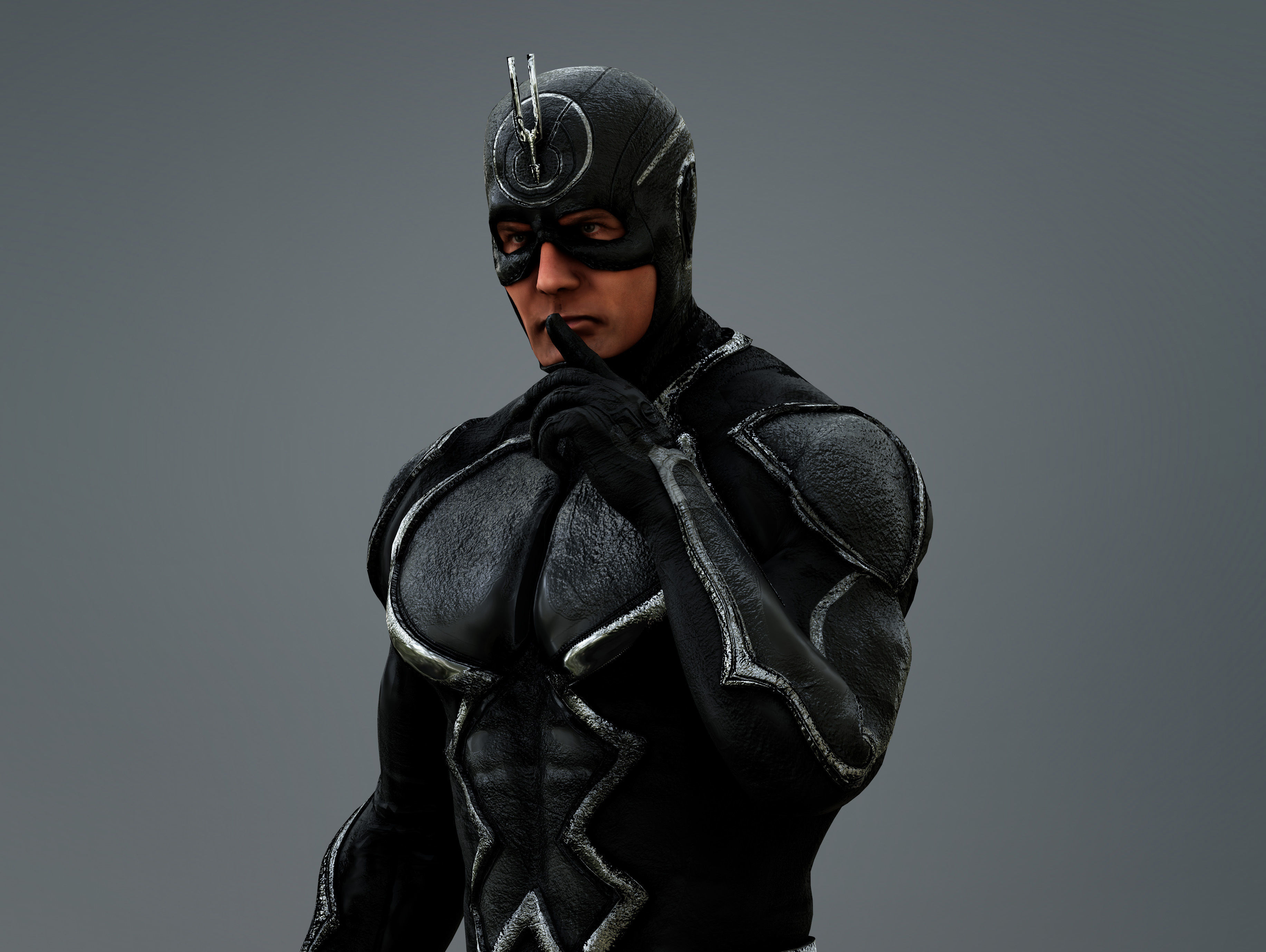 Black Bolt Low-poly 3D model_6