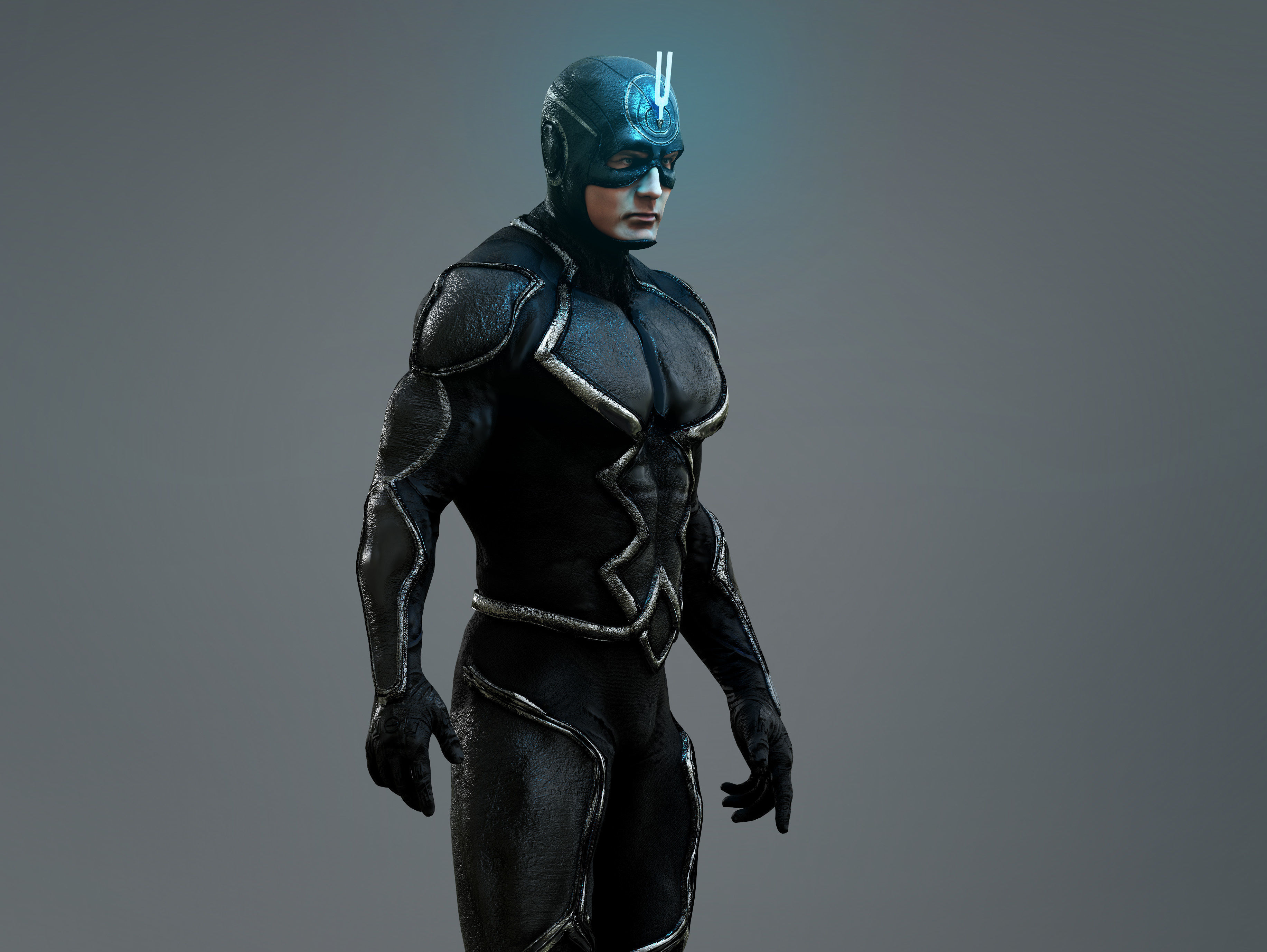 Black Bolt Low-poly 3D model_8