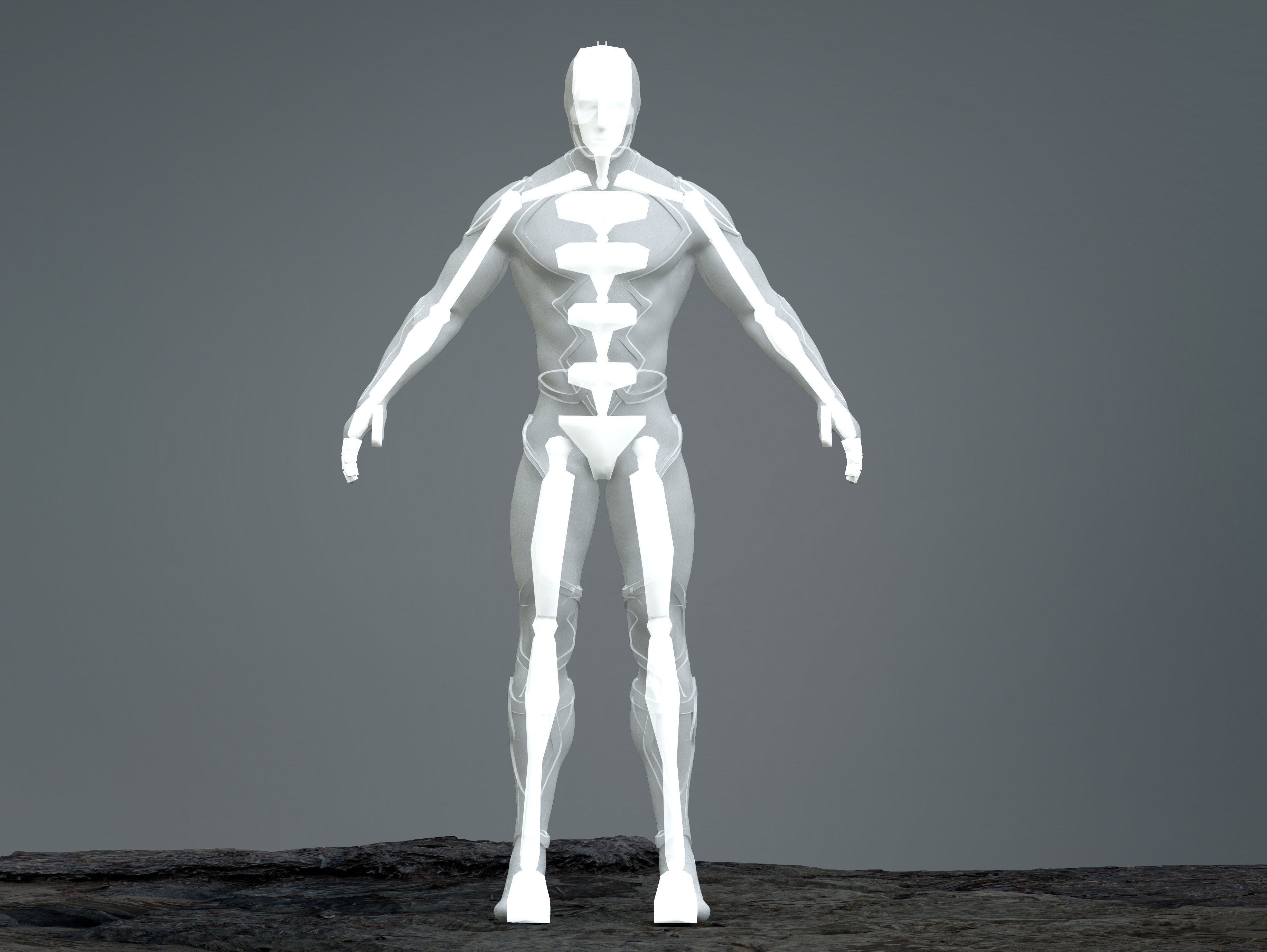 Black Bolt Low-poly 3D model_14