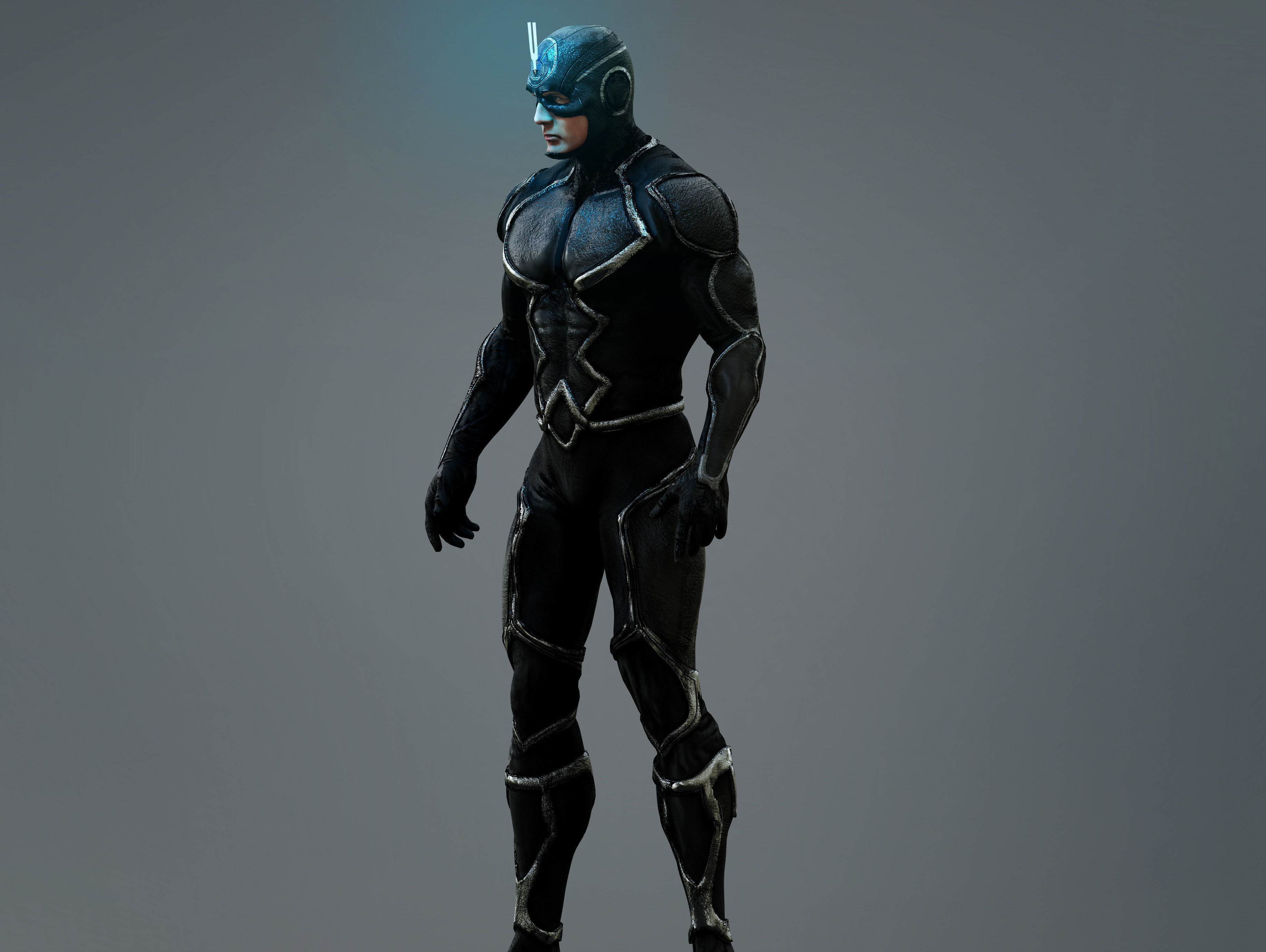 Black Bolt Low-poly 3D model_9
