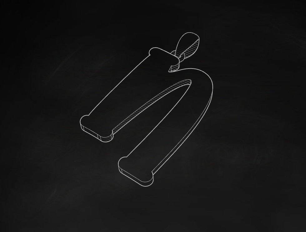 Model 991 N Bone Initial Letter Alphabet Pendant 3D print model_9