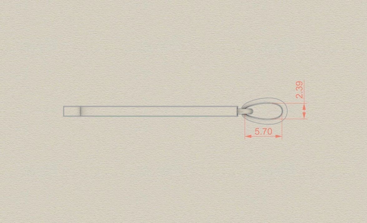 Model 991 N Bone Initial Letter Alphabet Pendant 3D print model_7