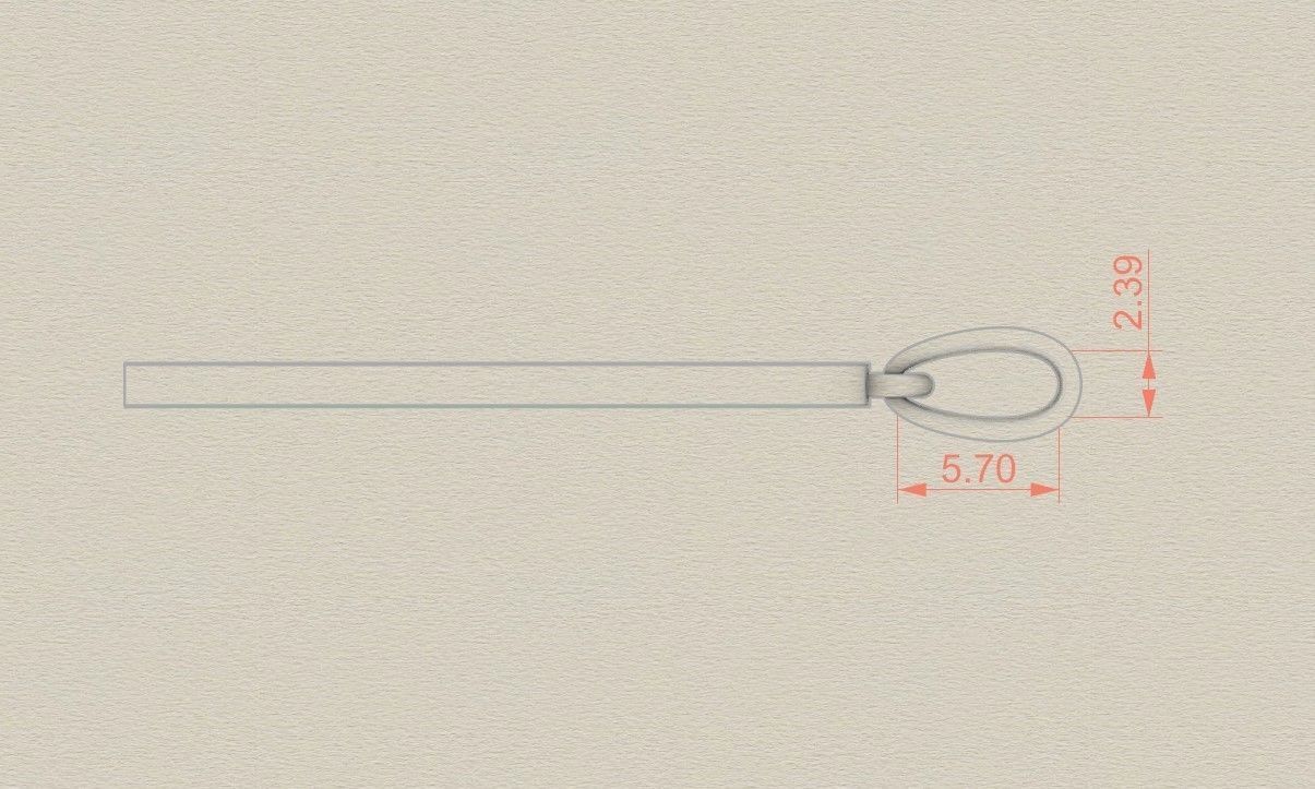 Model 992 O Bone Initial Letter Alphabet Pendant 3D print model_7