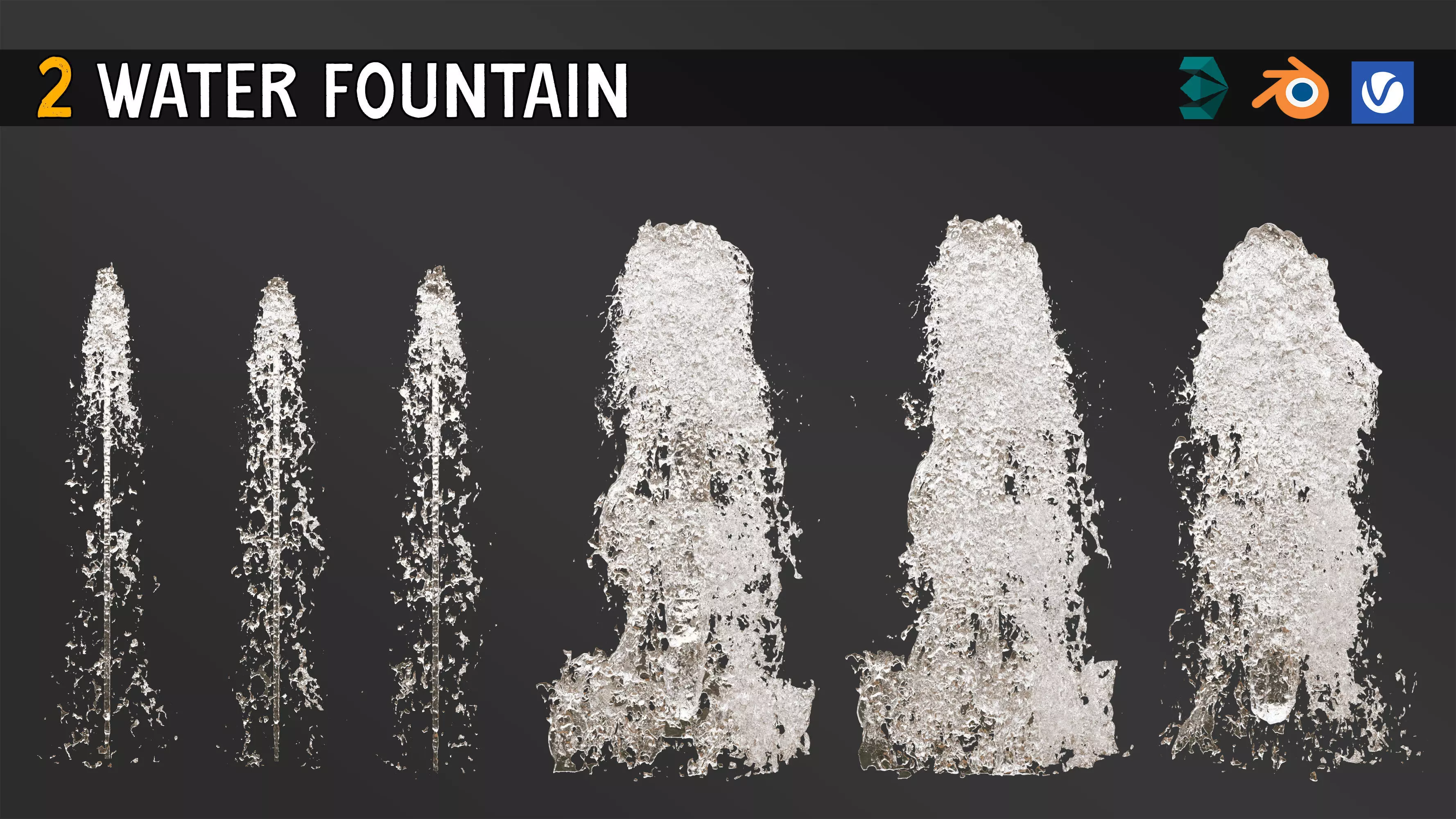 Water Fountain Set 01 3D model_0