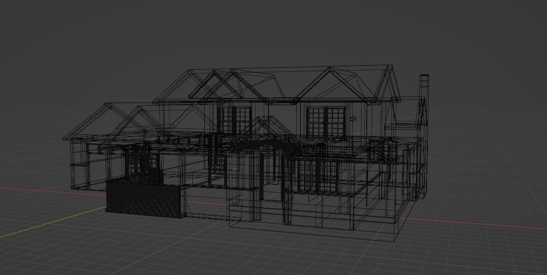 American house in 3d model 3D model_9