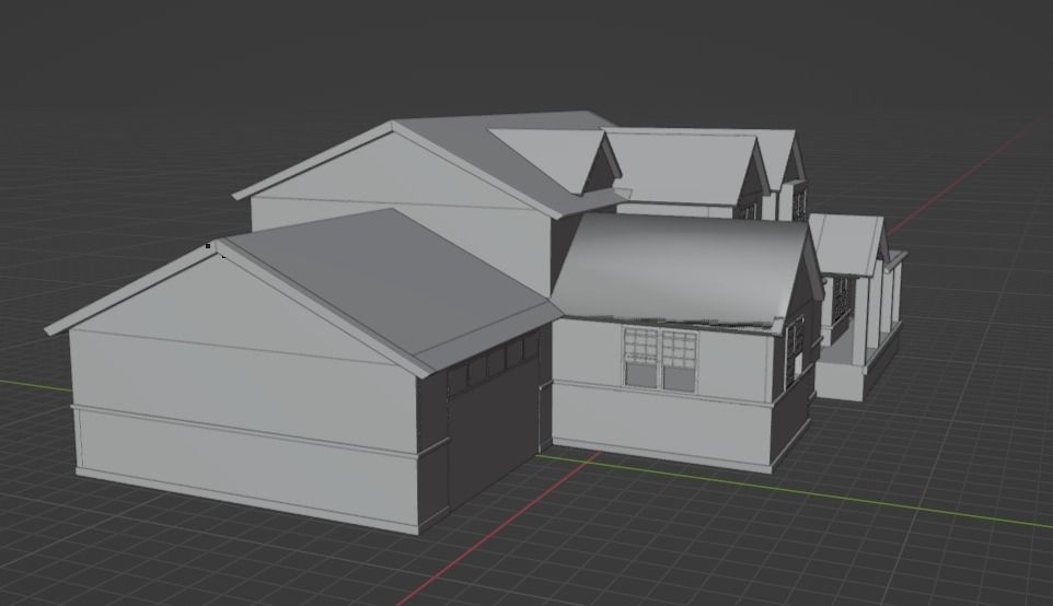 American house in 3d model 3D model_5