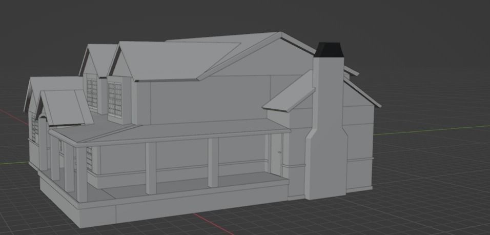 American house in 3d model 3D model_7