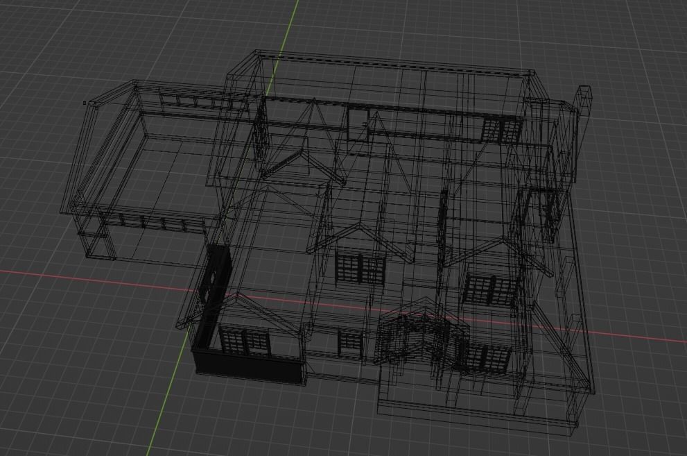 American house in 3d model 3D model_12