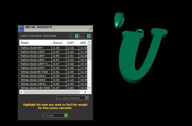 Model 997 U Bone Initial Letter Alphabet Pendant 3D print model_10