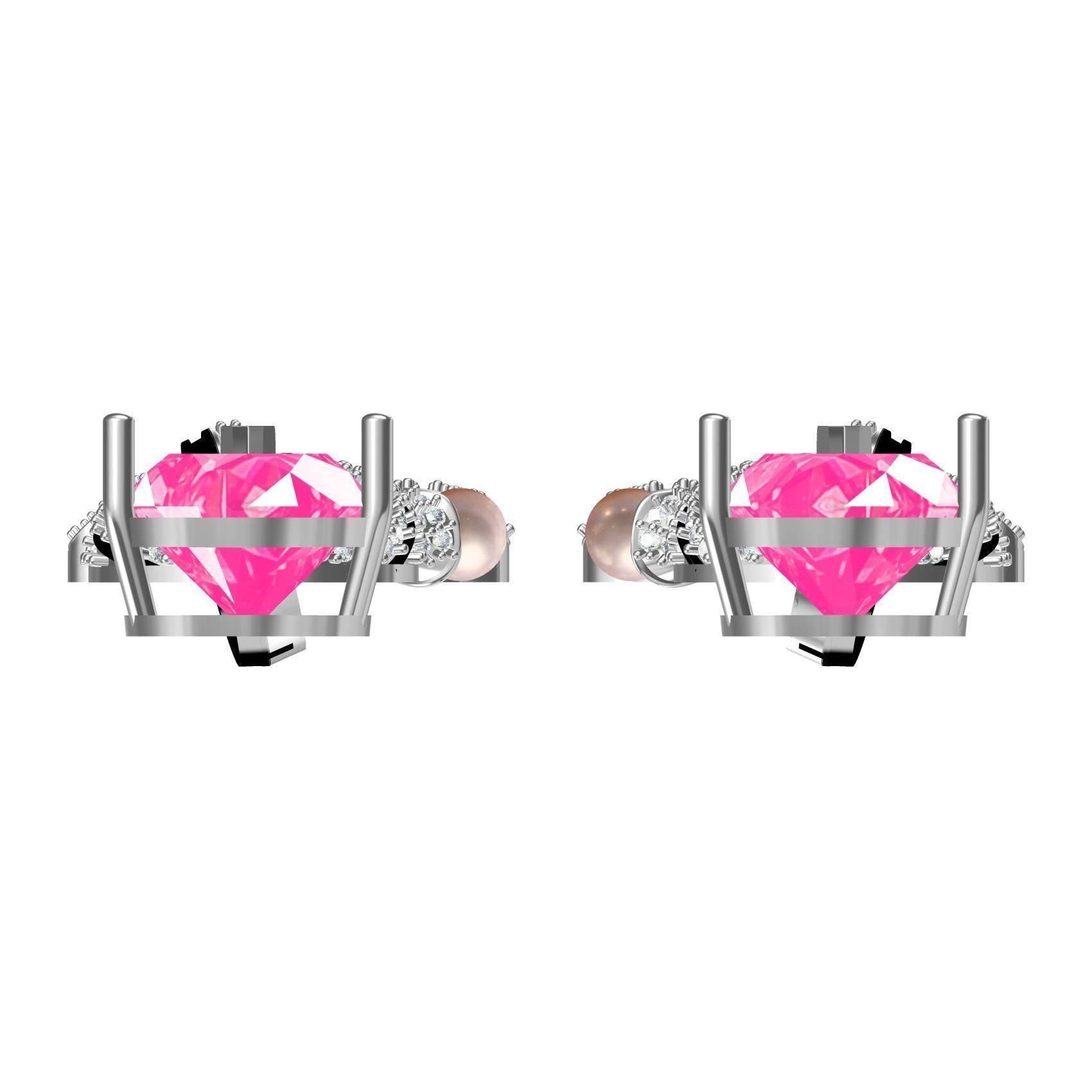 Seahorse Hip Hop Earring 3D print model_2