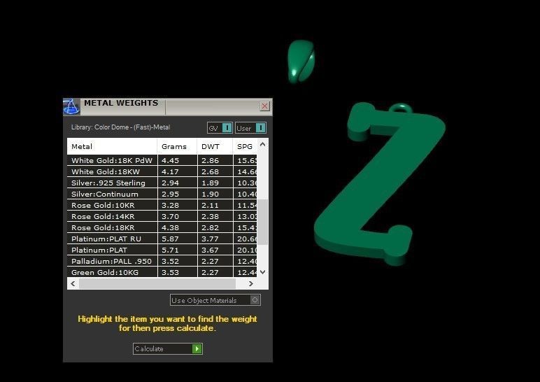 Model 1000 Z Bone Initial Letter Alphabet Pendant 3D print model_11