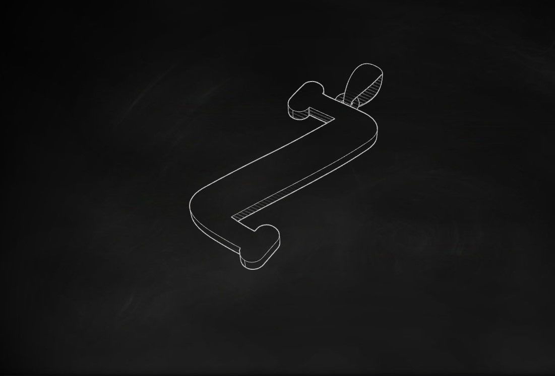 Model 1000 Z Bone Initial Letter Alphabet Pendant 3D print model_8