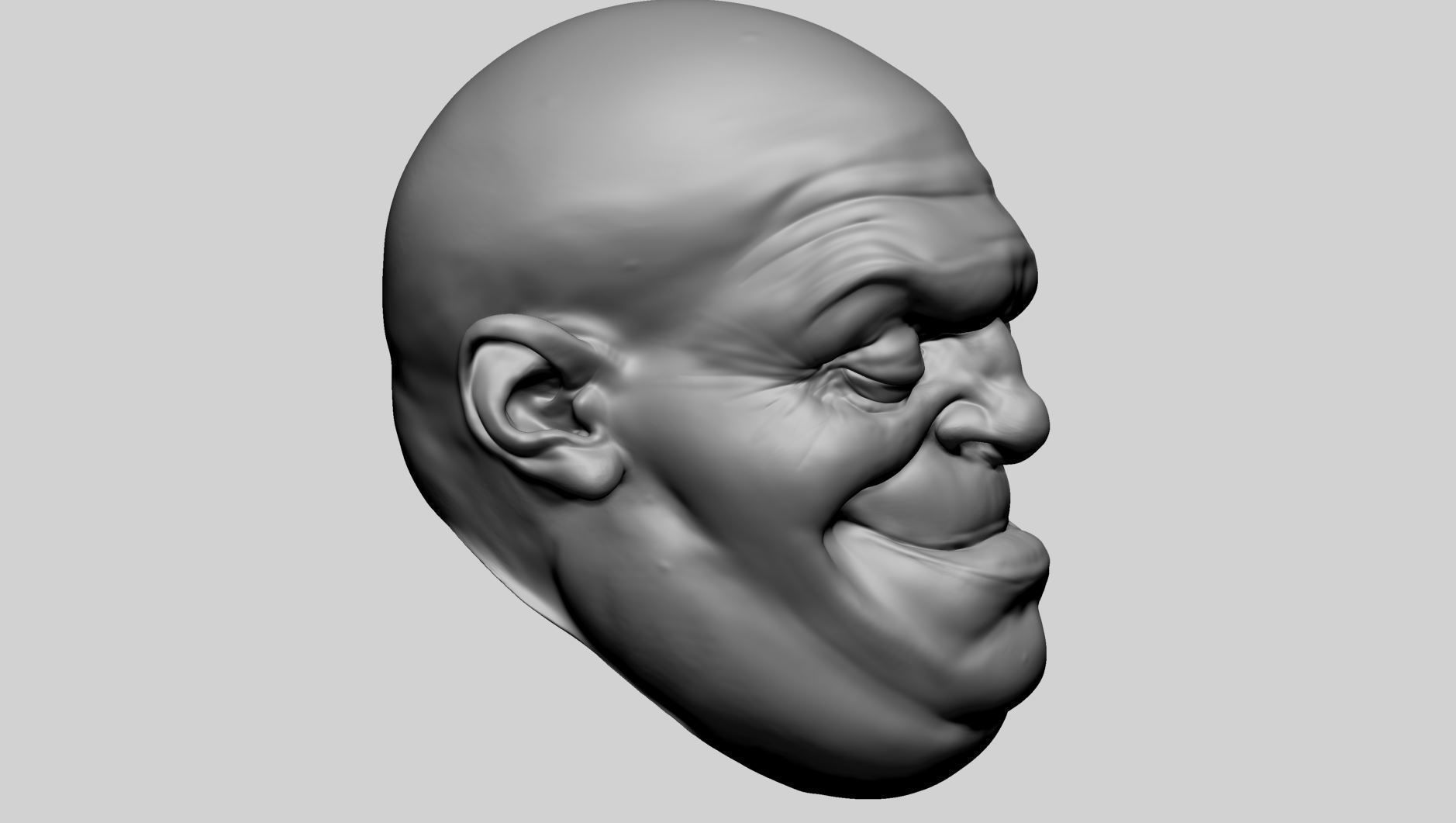 Speed Sculpt - Male Head B 3D model_3