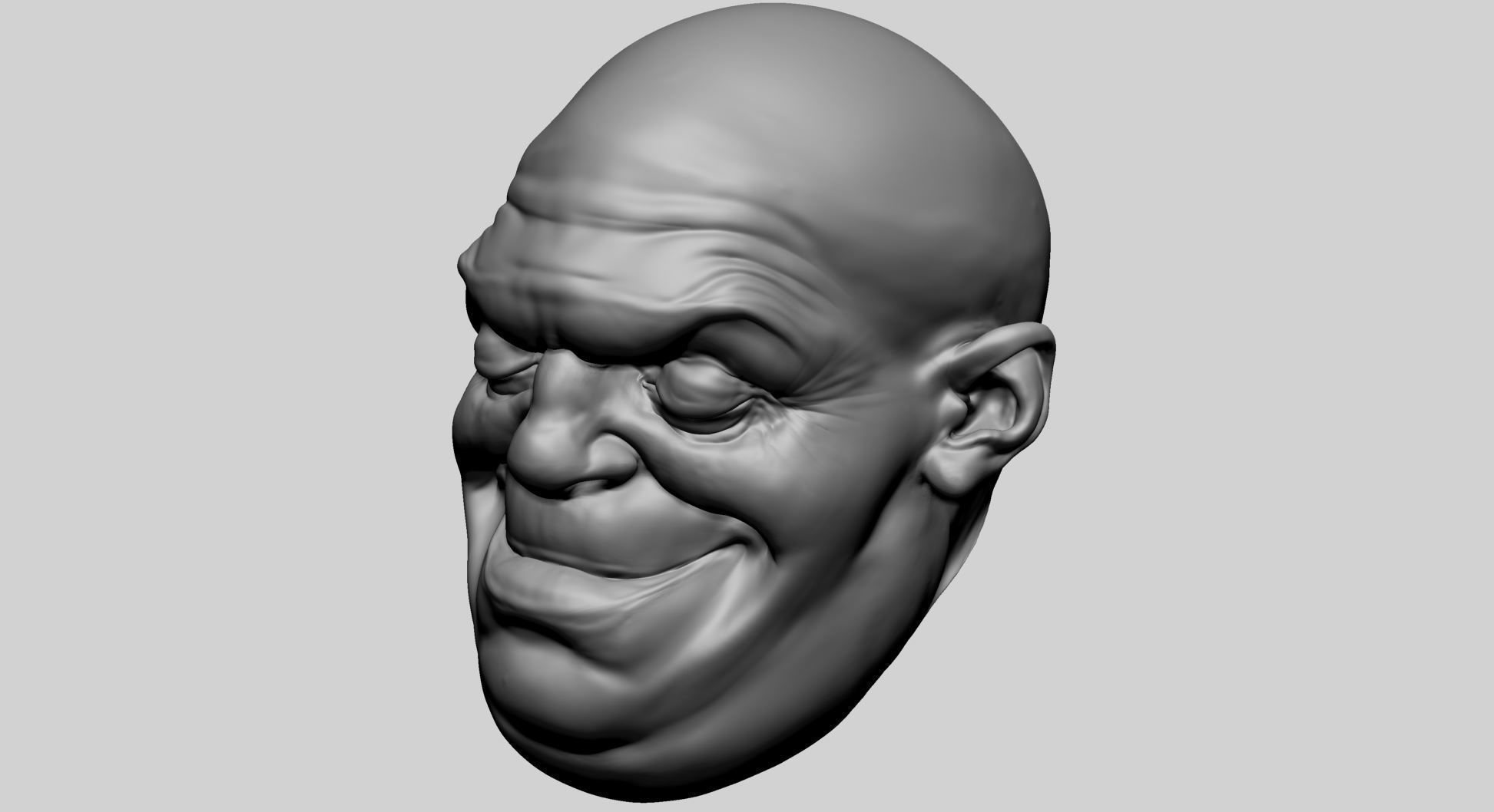 Speed Sculpt - Male Head B 3D model_7