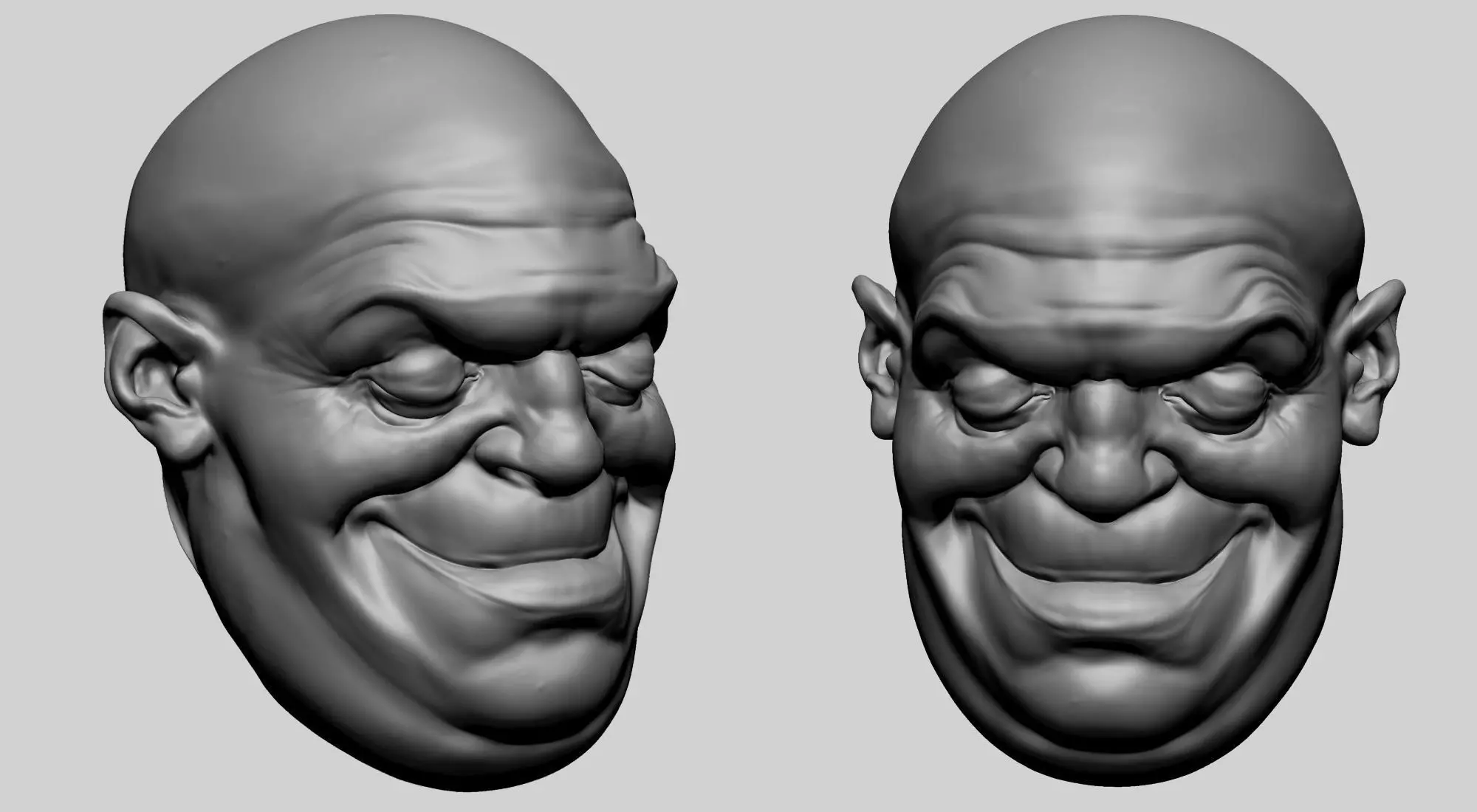 Speed Sculpt - Male Head B 3D model_0