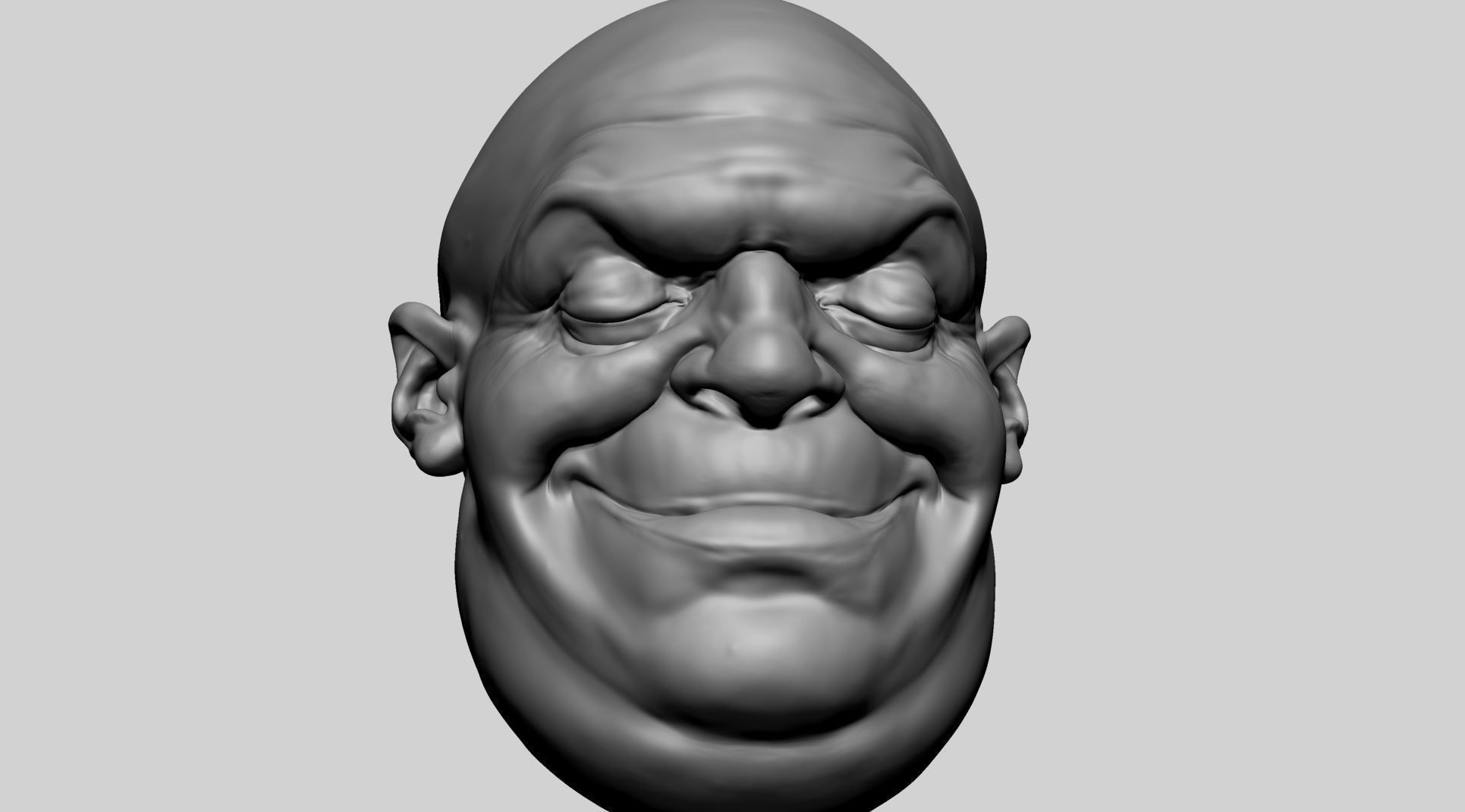 Speed Sculpt - Male Head B 3D model_8