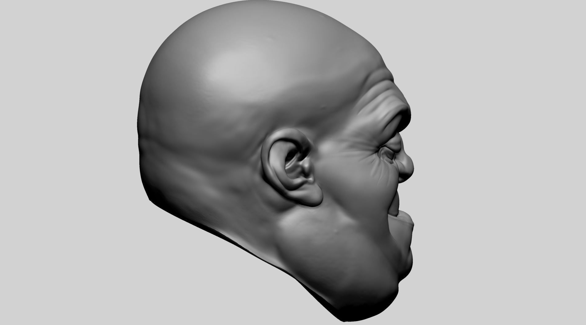Speed Sculpt - Male Head B 3D model_4