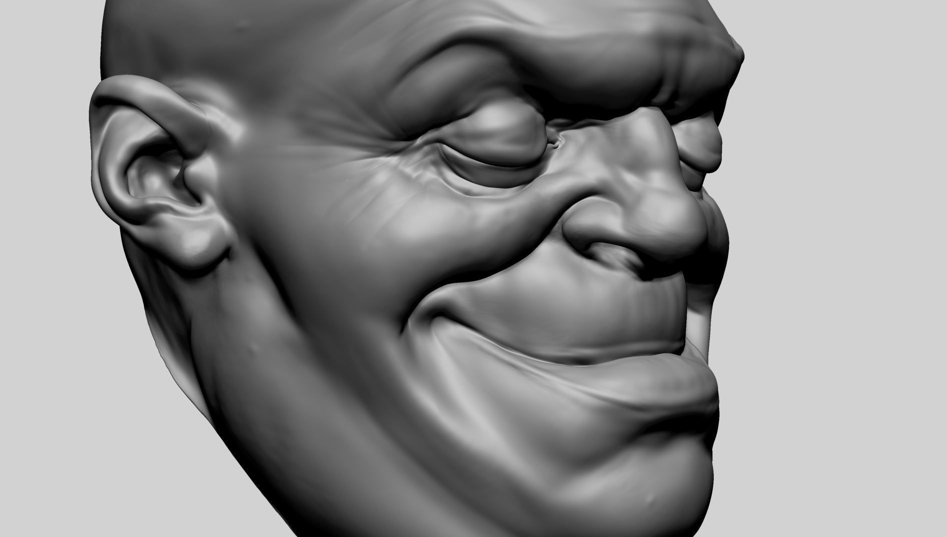 Speed Sculpt - Male Head B 3D model_9