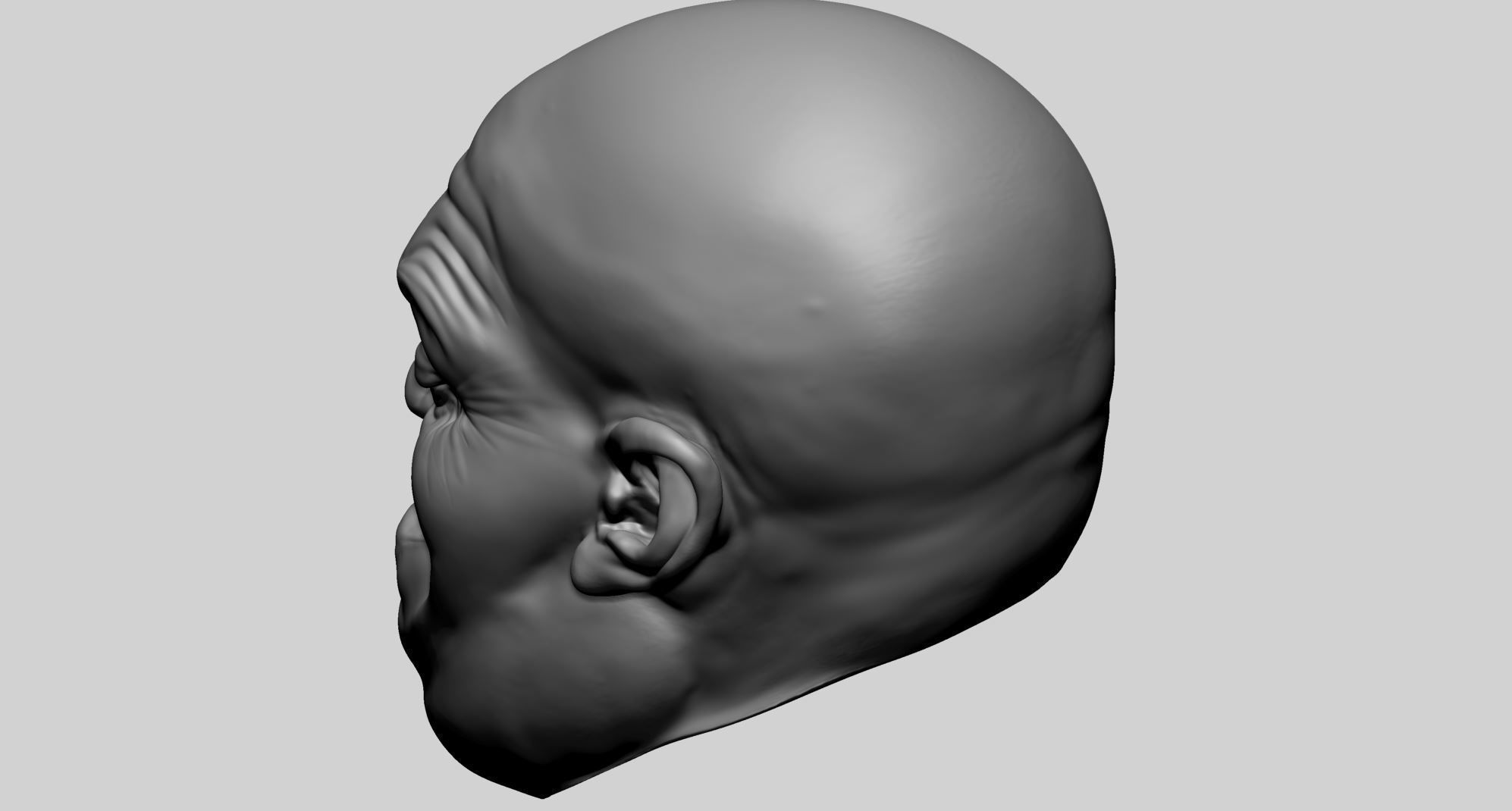 Speed Sculpt - Male Head B 3D model_6