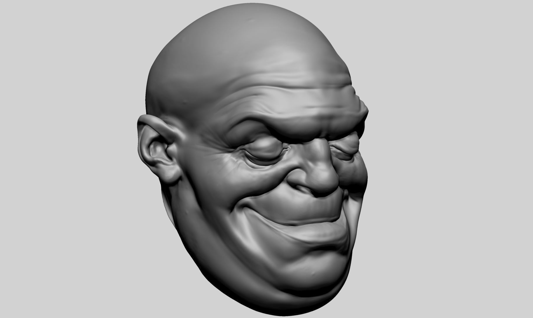 Speed Sculpt - Male Head B 3D model_1