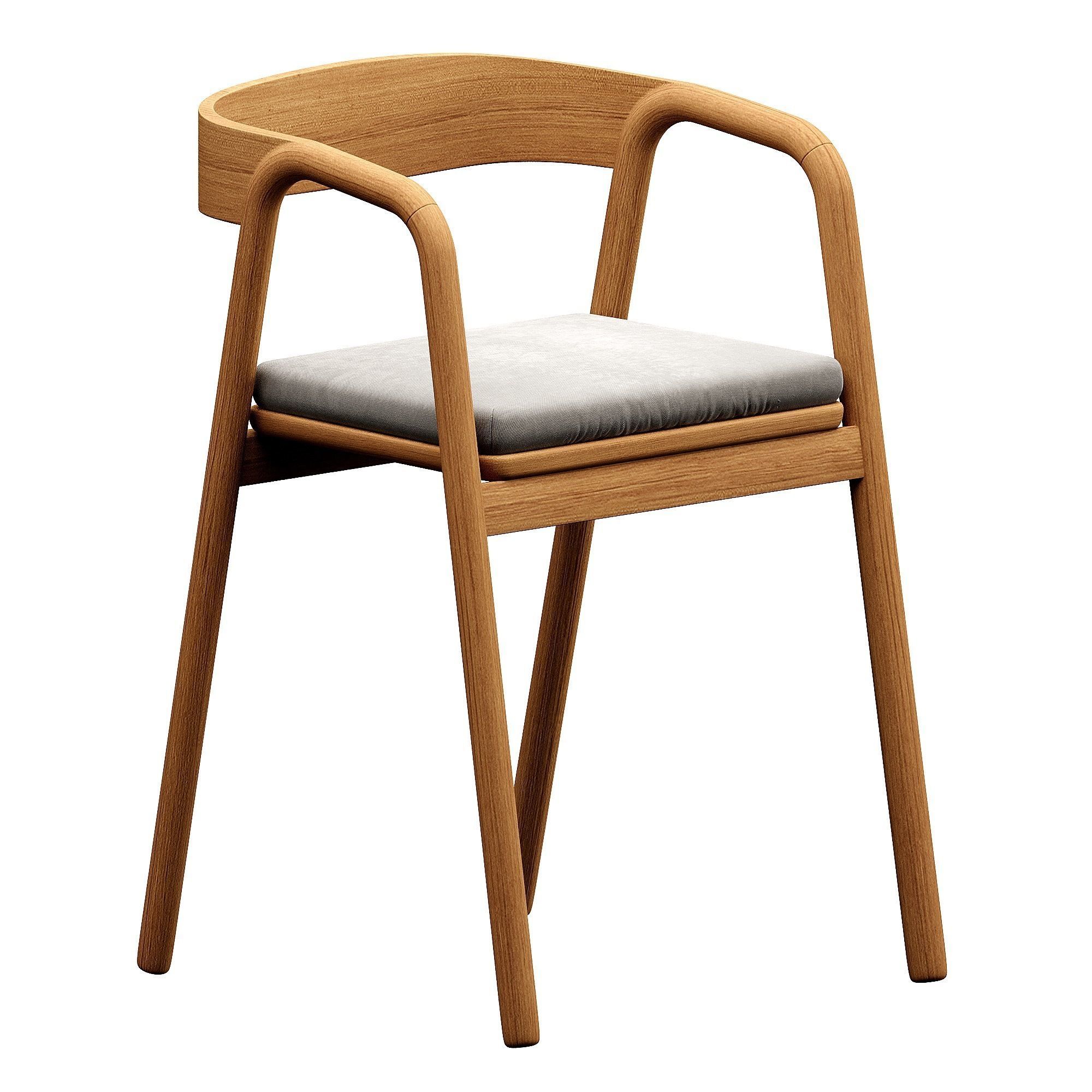 Tolv Inlay Upholstered Dining Armchair 3D model_1