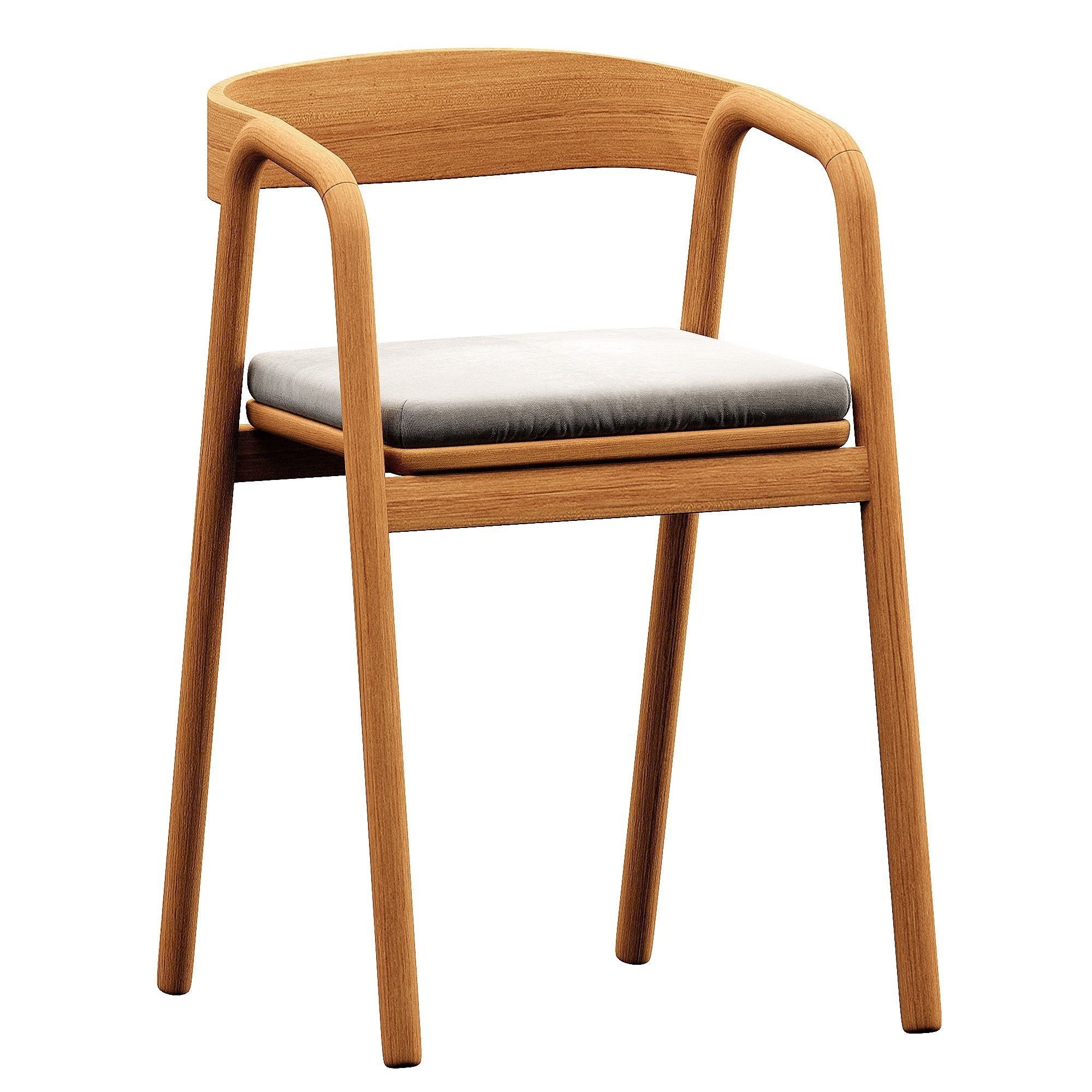 Tolv Inlay Upholstered Dining Armchair 3D model_5